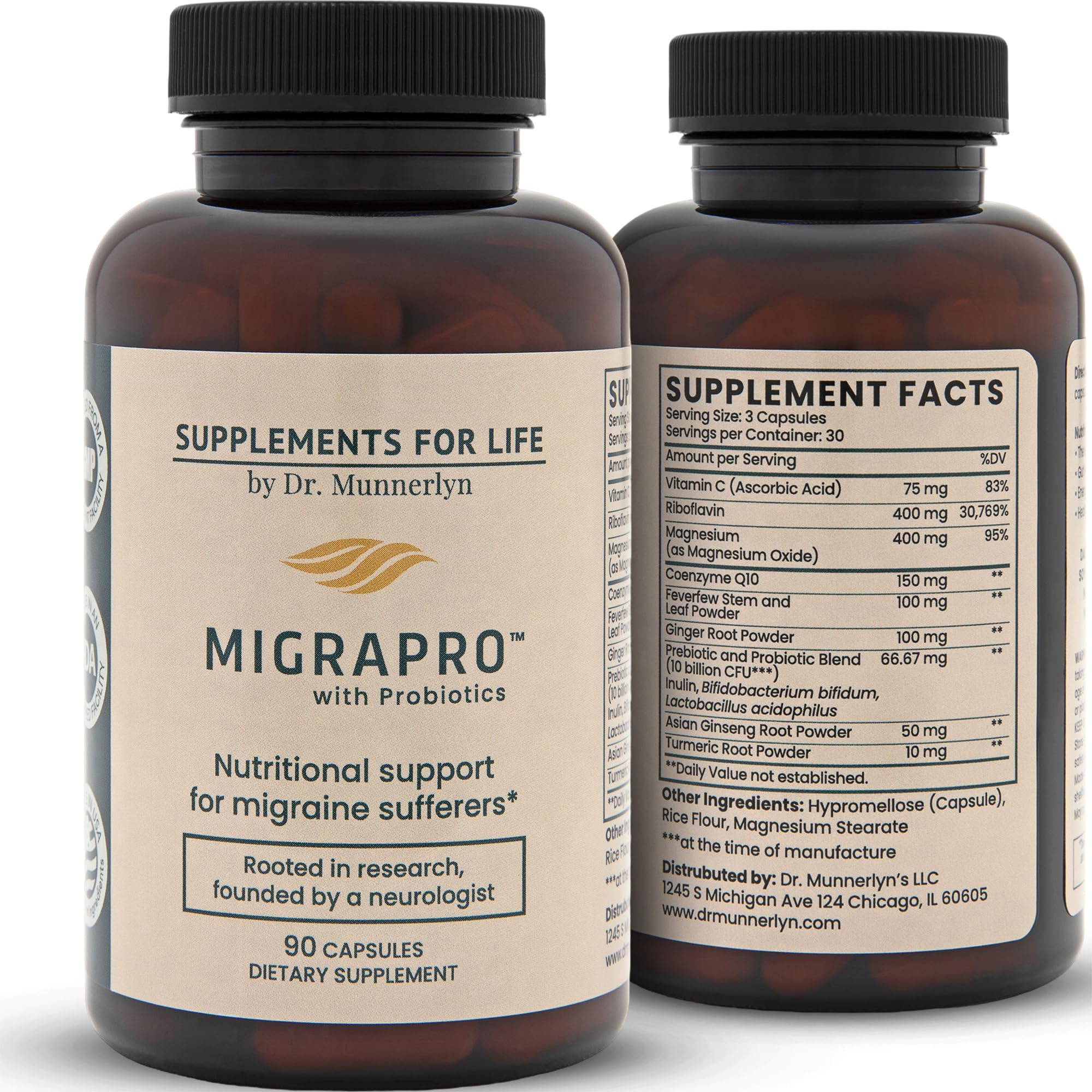 Dr. Munnerlyn MigraPro with Probiotics